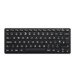 Perixx PERIBOARD-732B Wireless 2.4 GHz Backlit Mini Keyboard, X Type Scissor Keys, White Backlit, UK QWERTY, Black