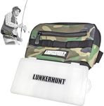 Lunkerhunt Fishing Tackle Bag with Tackle Box trays (1 included) | Fishing Sling Bag with Adjustable Strap | Fishing Bags made of Water-Resistant TPE fabric | CAMO Waist Bag for Fishing | 1.26 Liter