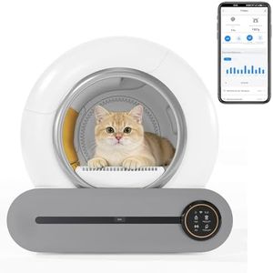 Merax Selbstreinigende Katzentoilette, Automatisches Katzenklo, APP-Steuerung/65L Max Kapazität/Infrarotsensor/eliminiert Geruch/Smart Health Monitor/sichere Kindersicherung, für mehrere Katzen