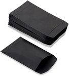 100Pcs Small Envelopes, Mini Black Envelopes, Black Small Envelopes, Black Small Envelopes for Seeds Coin Beads, Stamps Storage Packets Envelopes(4.44x2.32inch)