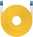 100M OS2 LC to LC Fiber Patch Cable, Single Mode SFP Fiber Jumper, Duplex LC-LC 9/125um, 1G/10G SMF, LSZH, 328ft,for SFP Transceiver, Router, Networks and More, Yellow