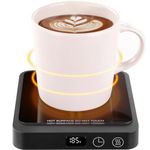 Rigstne Coffee Mug Warmer - 20W Portable Mug Warmer for Desk, Coffee Cup Warmer with Auto Shut Off, Candle Warmer Plate for Travel, Office and Home, Black