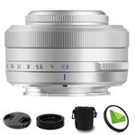 TTArtisan 27mm F2.8 f/2.8 XF-Mount Auto Focus APS-C STM Lens for Fujifilm Fuji X-Mount Cameras X-T10 X-T2 X-T20 X-T30 X-T3 X-T4 X-T5 X-T100 X-T200 X-T30 X-PR01 X-PR02 X-PR03 X-E4 -Silver