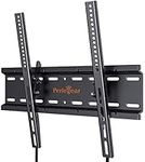 Perlegear TV Wall Bracket for 26-60 inch TVs up to 52kg, Sturdy Tilt TV Bracket with VESA 75x75-400x400mm, 55 Inch Slim Wall Mount with Safe Pull Strings