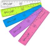 Monster Stationery - 6 Inch / 15cm Transparent Coloured Rulers - Shatter Resistant - Pack of 5 - Mixed