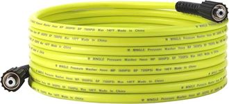 M MINGLE Pressure Washer Hose 25 FT x 1/4'' - Replacement Power Wash Hose with M22 14mm Fittings - 3600 PSI, Green