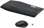 Logitech MK850 Multi-Device Wireless Keyboard and Mouse Combo, 2.4GHz Wireless and Bluetooth, Curved Keyframe & Wireless Mouse, 12 Programmable Keys, 3-Year Battery Life, PC/Mac, QWERTY UK Layout