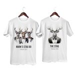 The Stag and Stag's Team T-Shirt | Groom Groomsman Gift Funny Men's Stag Night Tee Stag Do Honeymoon Husband to Be | Wedding Bachelor Party