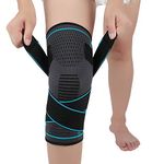 NTRH Knee Support Brace for Women and Men,Adjustable Compression Knee Brace for Arthritis,Joint Pain,Ligament Injury,Meniscus Tear,ACL,MCL,Running,Sports,Squats(single) (3XL, Blue)