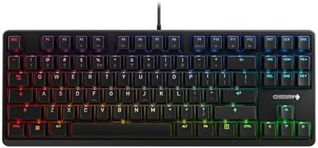 CHERRY G80-3000N, Wired Gaming Keyboard Without Numeric Keypad, EU Layout (QWERTY), RGB Lighting, Original MX Silent RED Switches, Black