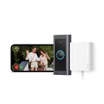 Ring Video Doorbell Wired + Plug-In Adapter by Amazon | Doorbell camera with 1080p HD Video, Advanced Motion Detection, wired installation (existing doorbell wiring required)