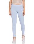adidas Women Cotton W 3S Leg Sports Classic Fit Mid Rise Tights Blue (Medium)