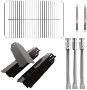 Grill Replacement Kit for Char-Broil Classic 360, 463742418, 463773717, 463773817 Grill, Heat Plates, Cooking Grate, Grill Burner, Crossover Tube for Char-Broil G215-0203-W1 G320-0200-W1A