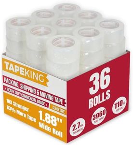 Tape King Clear Packing Tape | 110 Yards Per Roll (36 Rolls) | 1.88 Inch Wide Heavy Duty Packing Tape 2.7mil Strong Adhesive for Moving Boxes, Shipping Cartons, Office Use, Storage (3960 Yards)