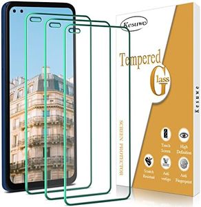 Kesuwe (3-Pack) Glass Screen Protector Compatible For Motorola Moto G 5G Plus, One 5G, One 5G UW 6.7-inch Tempered Glass, anti Scratch, Bubble Free, 2.5D Edge, 9H Hardness