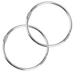 Loose Leaf Binder Ring 3 Inch, 8 Pack, Nickel Plated Steel Binder Rings,Silver, for School, Home, or Office,Book Rings, Metal Rings for Index Cards, Rings for Flash Cards, Paper Rings