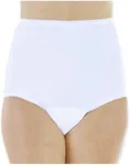 Wearever (3-Pack) Women's White Cotton Comfort Regular Absorbency (0.5 Cup) Incontinence Panties 2X (Fits Hip Sizes: 45-48")