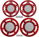 ACROPIX Universal 6" 8" Speaker Grills Cover Mesh Round 6 inch 8 inch Audio Speaker Subwoofer Guard Protector Case with Mounting Screws Iron Red - Pack of 4