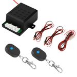 STHIRA® Remote Car Anti-Theft Alarm Kit with 2 Remotes Starter Prevention LED Indicator 12V Universal Anti-Wiring Security for Cars Trucks Car Central Locking Kit Compatible