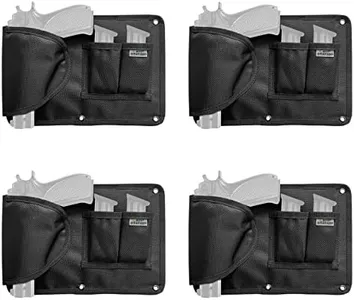 Pistol Holder Magazine Pouch for Gun Safe Organizer,Reinforced Pistol Holster Magazine Holders Combination for Gun Cabinet Gun Safe Accessories Storage (Pistol Holder Magazine Pouch 4 Pack)