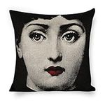 Aloked Lina Cavalieri Artificial Linen Throw Pillow Case, Decorative Cushion Cover Square Art Personalized Eye,Only Includes Pillowcase,18"x18"(45X45cm),Style-4