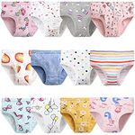 Adorel Girls' Underwear Toddler knickers Pants Briefs Cotton Pack of 12 Balloon 5-6 Years (Manufacturer Size: 130)