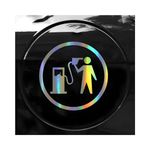 TSUGAMI 2PCS Funny Car Stickers Decal, Auto Fuel Tank Cap Cover Stickers, High Gas Consumption Fuel Gage Decorations, Vehicle Body Bumper Decal for Women Men, Universal for SUV, Truck, Motor (Laser)