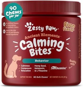 Zesty Paws Calming Chews for Dogs - Composure & Relaxation for Everyday Stress & Separation - for Fireworks, Storms & Travel – AE - Bison - 90 Count