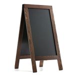 DAHAPYBOO Sandwich Board 20"x40" Solid Pine Wood Rustic Brown,Chalk Board Sign Board,Sandwich Board Signs Outdoor, Chalkboard Easel,A Frame Chalkboard Sign,Menu Chalkboard