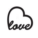 Art Street Love Wall Sign, Wall Plaque, Mdf Cutout Wood Wall Art, Valentine Day Gift (6 mm, Black)