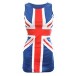 Ladies Union Jack Dress – Large - Red, White and Blue Union Jack Flag Classic Dress – 90s Music Icons, Brit Pop, VE Day, Jubilee Fancy Dress