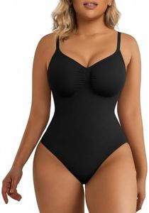 SHAPERX Women's Shapewear Bodysuit Tummy Control Body Shaper Seamless Sculpting Snatched Waist Body Suit,SZ5215-Black-2XL/3XL