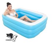 Cho-Cho Inflatable Bath Tubs ® for Kids and Adults BPA-Free Swimming Tub with Pump 4.2 Ft