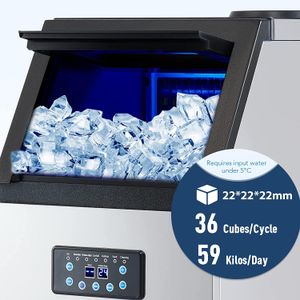 CREWORKS Commercial Ice Maker, 59kg High Capacity