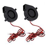 Aceirmc 2pcs 5015 3D Printer DC Brushless Blower Cooling Fan for RepRap i3 CR-10 and Other Small Appliances Series Repair Replacement (12V)