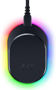 Razer Mouse Dock Pro with Wireless Charging Puck: Magnetic Wireless Charging - Integrated HyperPolling 4K Hz Transceiver - Anti-Slip Base - Chroma RGB Lighting - Black