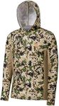 BASSDASH Men's UPF 50+ Lightweight Hunting Camo Hoodie Quick Dry Performance Long Sleeve Fishing Shirt with Hood FS30M, Highland, Large