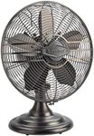 Lasko Oscillating Table Top Fan, Portable, 3 Quiet Speeds, for Bedroom, Kitchen and Office, 17", Bronze, R12210