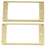 Musiclily Pro Plastic Curved Bottom Humbucker Mounting Pickup Rings Set for China Made Epiphone Guitar, Cream