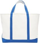 Sporti Zip Top Canvas Beach Tote Bag - Blue - X-Large