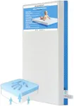 ASANEST Dual Sided Comfort Gel Memory Foam,Breathable Baby Bed Mattress for Crib,Memory Foam Crib Mattress,Premium for Infant and Toddler w/Removable Outer Cover - White&Blue,Standard Size