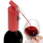 NewWay Electric Wine Dispenser Automatic Wine Aerator Pourer, Automatic Wine Pump Set, Quantitative 1.5oz and 5oz with 2 Straws 9 inches and 1 Feet, Rechargeable with Vacuum Cork