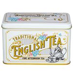 New English Teas Vintage Victorian Ivory Tea Caddy with 40 English Afternoon Teabags