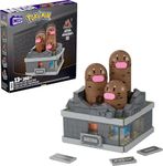 Mega Pokémon Building Toys Set Mini Motion Dugtrio with 350 Pieces, Pop Up Motion, 5 Inches Tall, for Adult Collectors