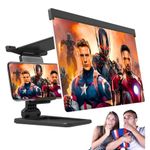 Drumstone (๐๐ฉ๐๐๐ข๐๐ฅ ๐๐ ๐๐๐๐ซ๐ฌ ๐๐๐ซ๐ซ๐๐ง๐ญ๐ฒ) Mobile Screen Magnifier 12 Inch with Foldable Stand | HD Phone Screen Enlarger with Eye Protection, Adjustable Viewing Angle | Portable