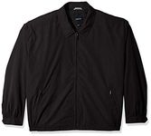 LONDON FOG Men's Auburn Zip-Front Golf Jacket (Regular & Big-Tall Sizes) Cotton Lightweight, Black, XXL