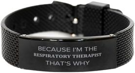 Comedy Respiratory Therapist Black Shark Mesh Bracelet Gifts, Christmas for Respiratory Therapist Graduation Birthday Friends, Coworkers Respiratory Therapist Because I'm the Respiratory Therapis