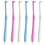 LOVEWEE Baby End-Tuft Tapered Trim Manual Toothbrush, 6 Pcs Tufted Toothbrush Interspace Brush Wisdom Gap Toothbrush For Orthodontic Braces Bridges Line And Detail Cleaning