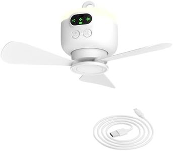 Portable Camping Fan, Rechargeable 8000mAh with Light & Hook, 27cm Tent Ceiling Fan,Timable & Auto Shut Off,Detachable Fan Blade, Used for Tent Canopy RV Porch Beach Bedroom