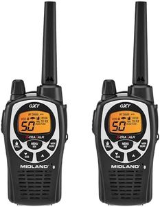 Midland GXT1000VP4 - 50 Channel GMRS Two-Way Radio - Long Range Walkie Talkie with 142 Privacy Codes, SOS Siren, and NOAA Weather Alerts and Weather Scan (Black/Silver, Pair Pack)